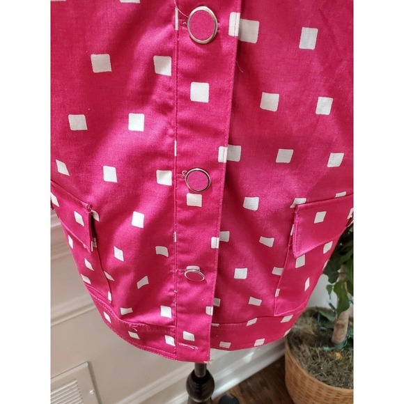 CJ Bank Women Solid Pink Cotton Long Sleeve Buttons Front Casual Jacket Size 2X - Picture 4 of 11